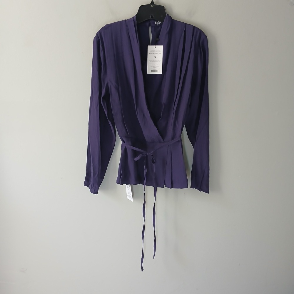 M.M. Lafleur Women's Size Medium Twyla Top Purple Blouse Jacquard NWT!!!‎
